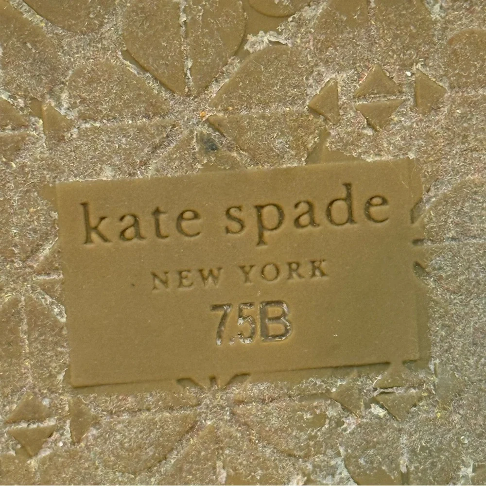 Kate Spade Grenada Glasses Espadrille Slip On Flats Size 7.5 Canvas Pale Vellum